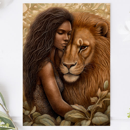 Vykort för postcrossing, scrapbooking & dekoration - Animal Lover Lejon PC575