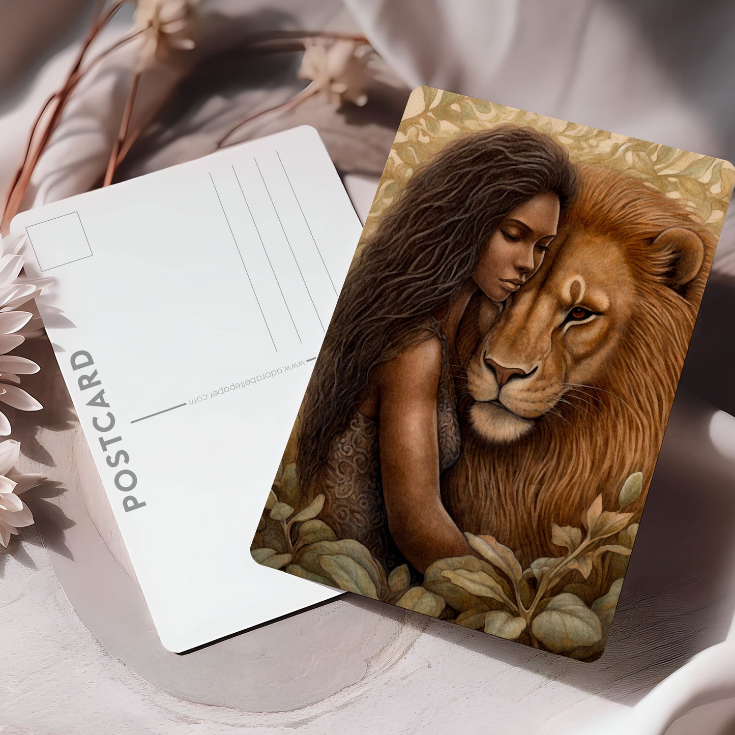 Vykort för postcrossing, scrapbooking & dekoration - Animal Lover Lejon PC575