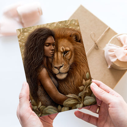 Vykort för postcrossing, scrapbooking & dekoration - Animal Lover Lejon PC575