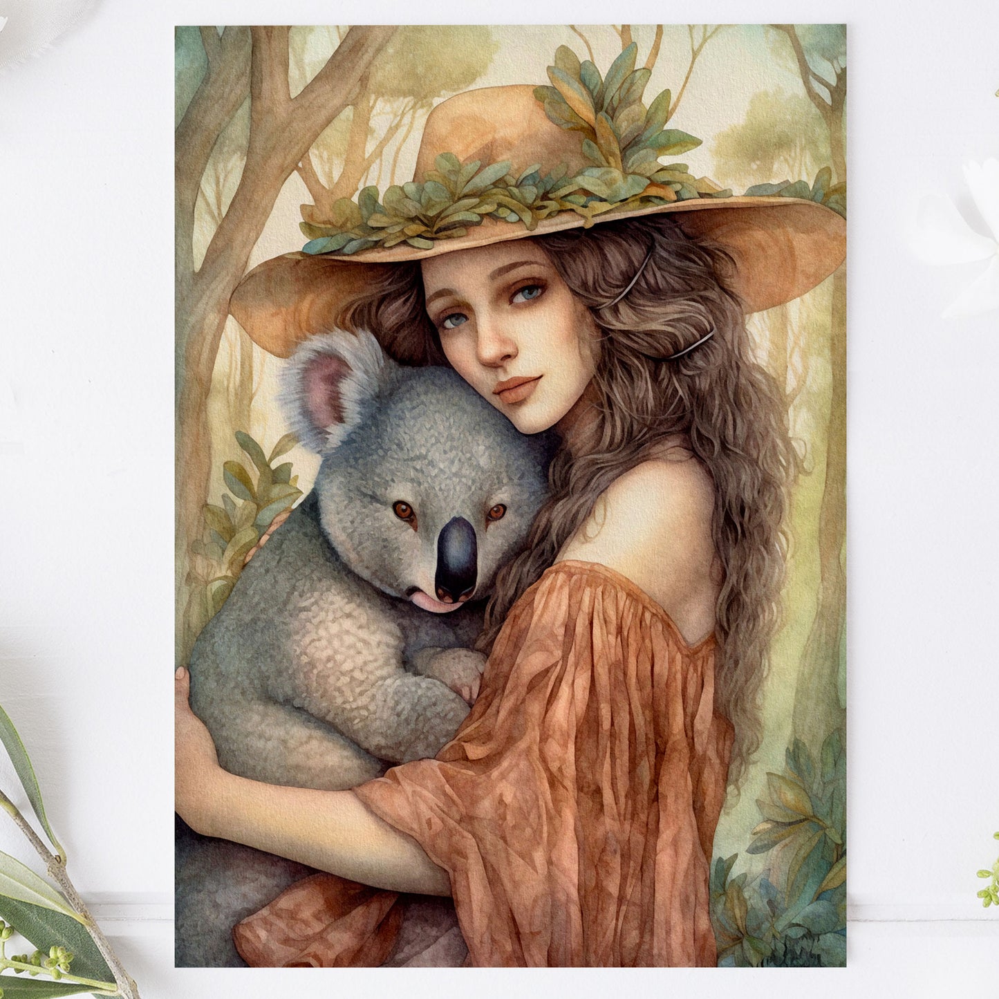 Vykort för postcrossing, scrapbooking & dekoration - Animal Lover Koala PC576