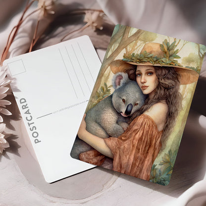 Vykort för postcrossing, scrapbooking & dekoration - Animal Lover Koala PC576
