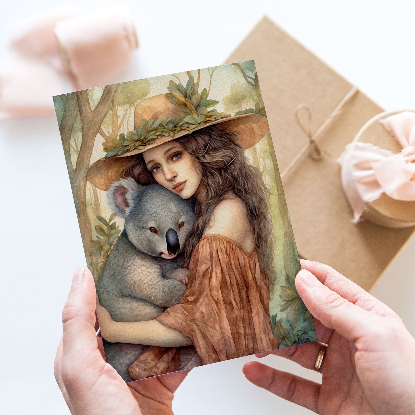 Vykort för postcrossing, scrapbooking & dekoration - Animal Lover Koala PC576