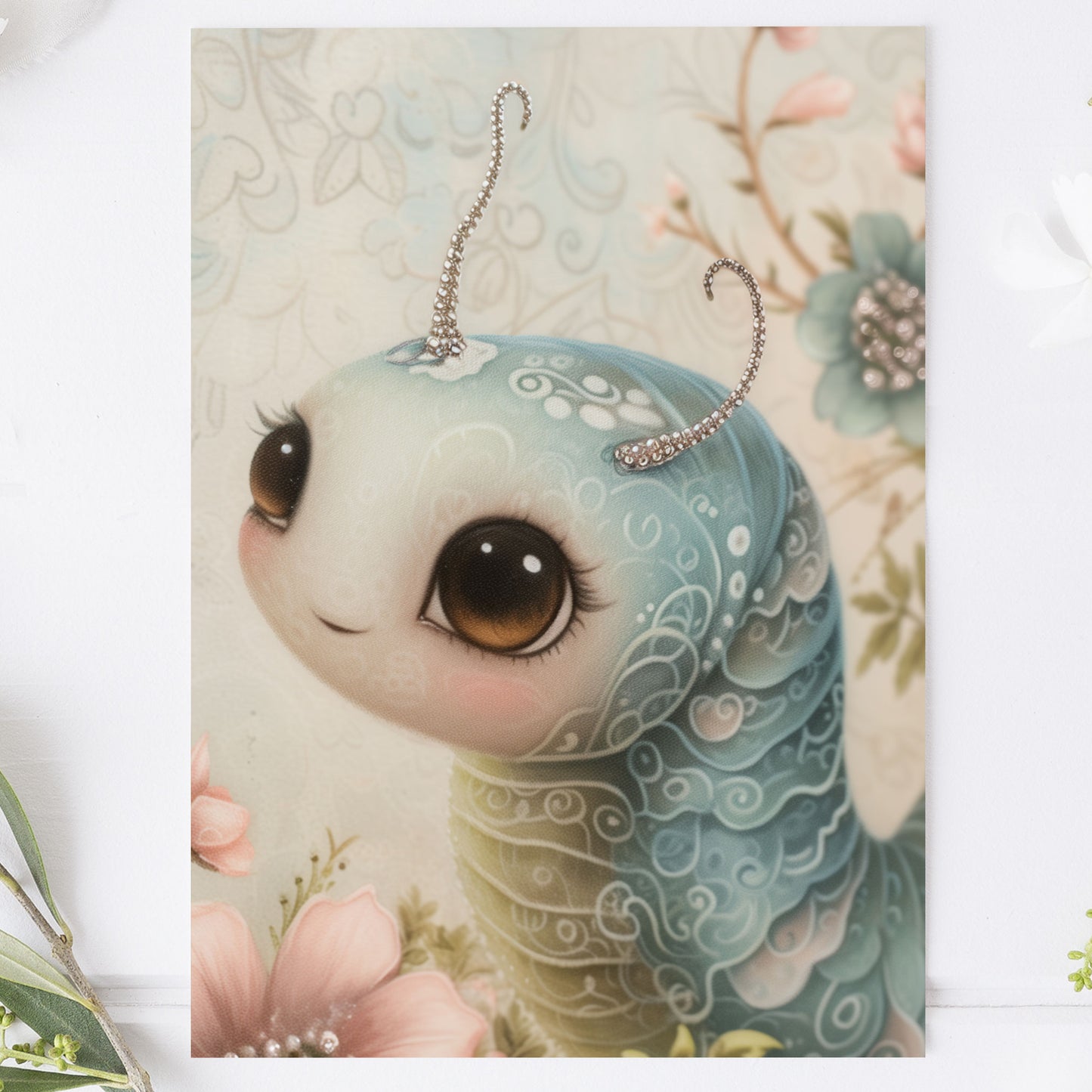 Vykort för postcrossing, scrapbooking & dekoration - Söta Insekter PC578