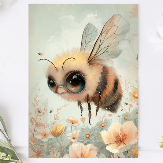 Vykort för postcrossing, scrapbooking & dekoration - Söta Insekter PC579