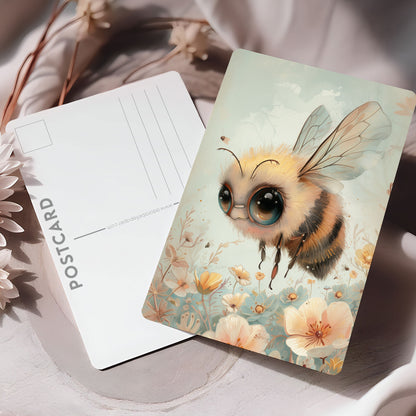 Vykort för postcrossing, scrapbooking & dekoration - Söta Insekter PC579