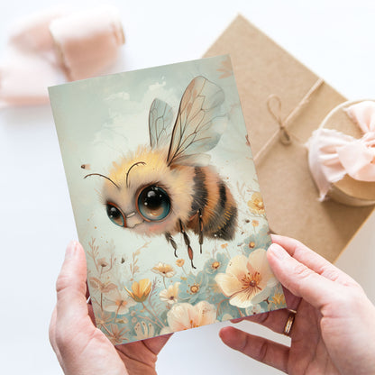 Vykort för postcrossing, scrapbooking & dekoration - Söta Insekter PC579