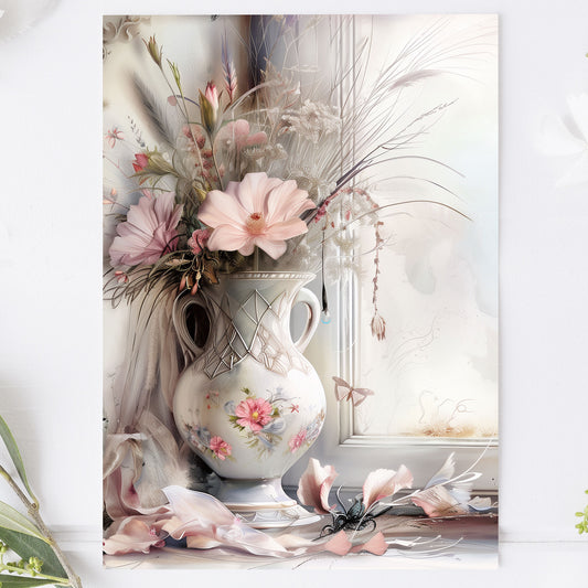 Vykort för postcrossing, scrapbooking & dekoration - Chic Vas PC585