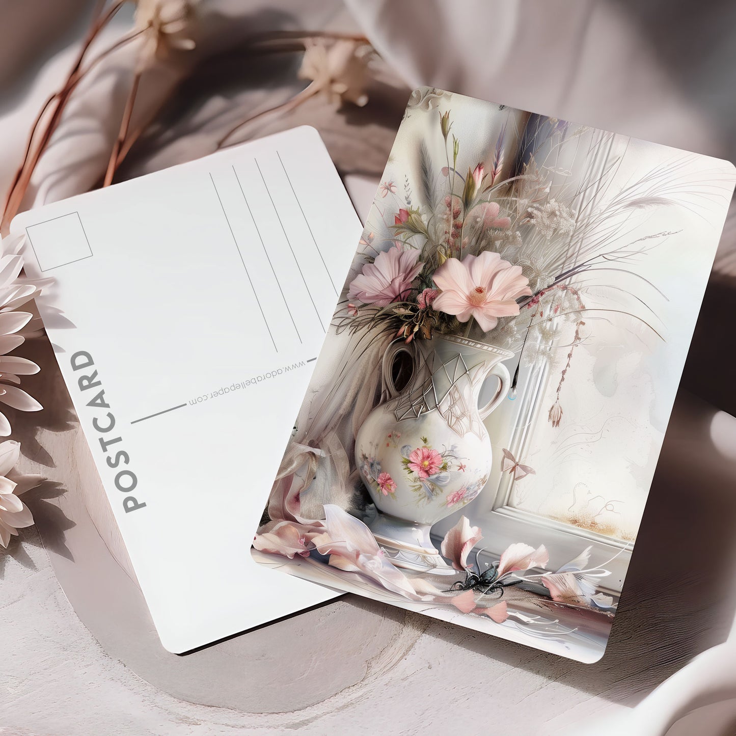 Vykort för postcrossing, scrapbooking & dekoration - Chic Vas PC585