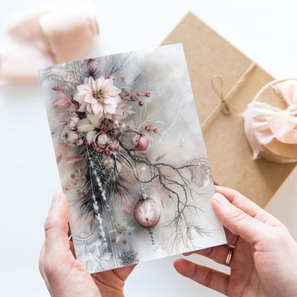 Vykort för postcrossing, scrapbooking & dekoration - Chic Blommor PC587