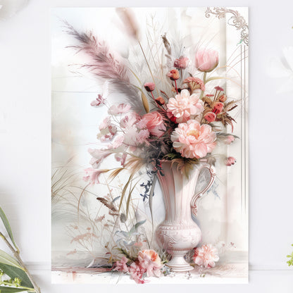 Vykort för postcrossing, scrapbooking & dekoration - Chic Vas PC588