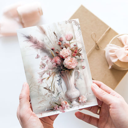 Vykort för postcrossing, scrapbooking & dekoration - Chic Vas PC588