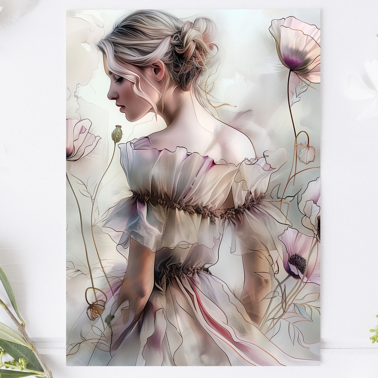 Vykort för postcrossing, scrapbooking & dekoration - Chic Flicka PC590