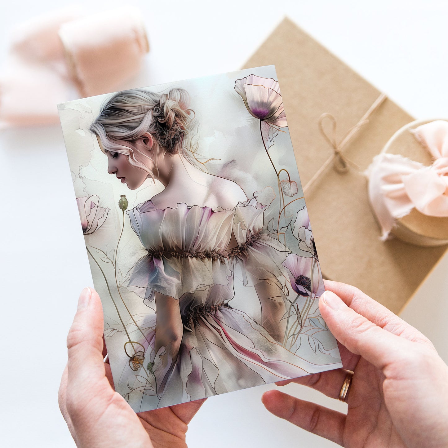 Vykort för postcrossing, scrapbooking & dekoration - Chic Flicka PC590