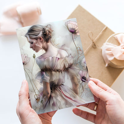 Vykort för postcrossing, scrapbooking & dekoration - Chic Flicka PC590