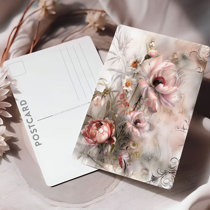 Vykort för postcrossing, scrapbooking & dekoration - Chic Bukett PC591