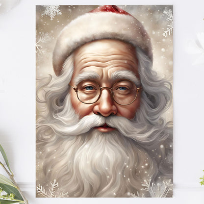 Vykort för postcrossing, scrapbooking & dekoration - Jultomten PC617