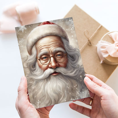 Vykort för postcrossing, scrapbooking & dekoration - Jultomten PC617