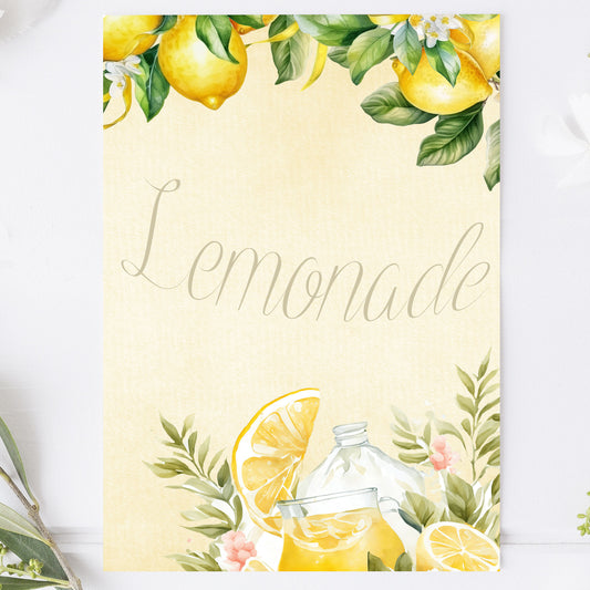 Vykort för postcrossing, scrapbooking & dekoration - Lemonade PC626