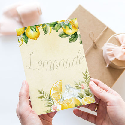 Vykort för postcrossing, scrapbooking & dekoration - Lemonade PC626