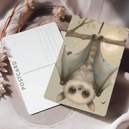 Vykort för postcrossing, scrapbooking & dekoration - Söt Fladdermus PC630