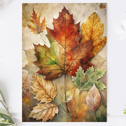 Vykort för postcrossing, scrapbooking & dekoration - Höstlöv Lönn PC636