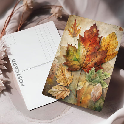 Vykort för postcrossing, scrapbooking & dekoration - Höstlöv Lönn PC636