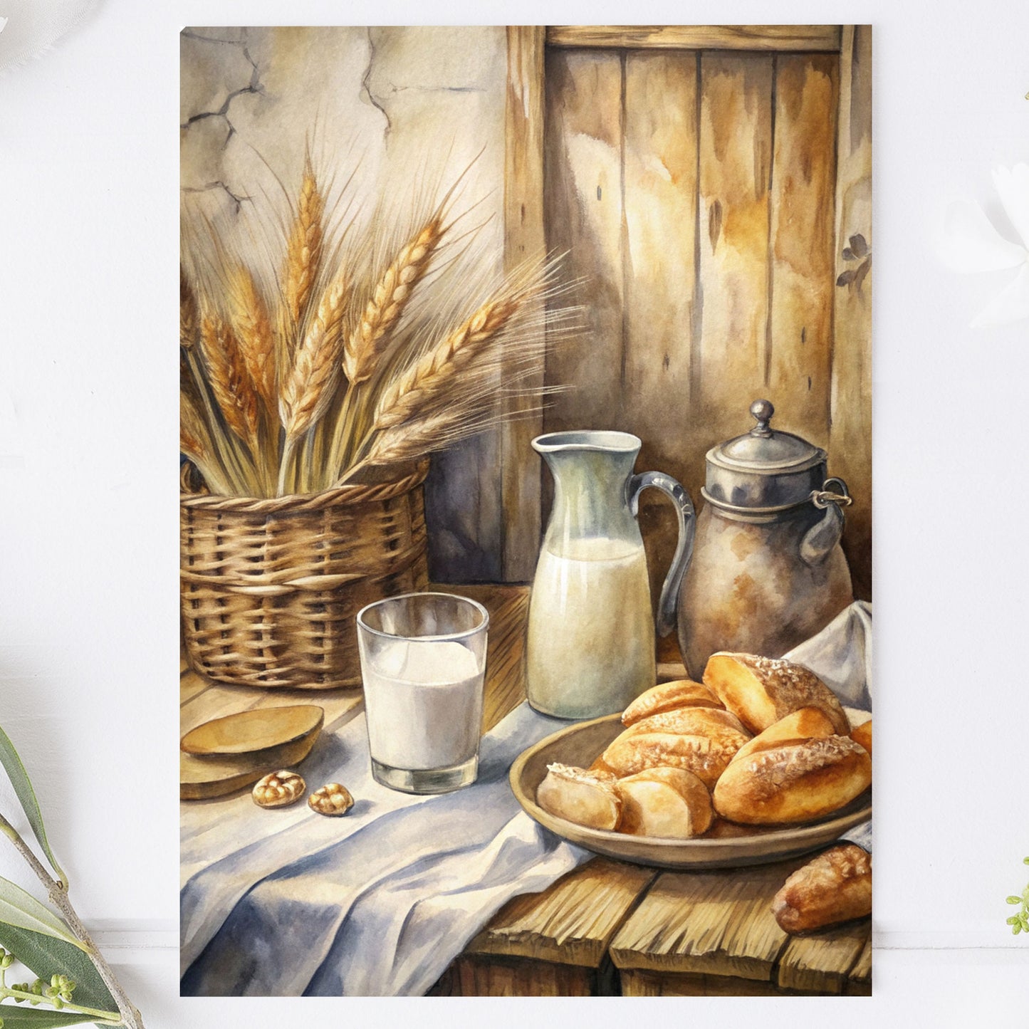 Vykort för postcrossing, scrapbooking & dekoration - Vete Bröd & Mjölk PC641
