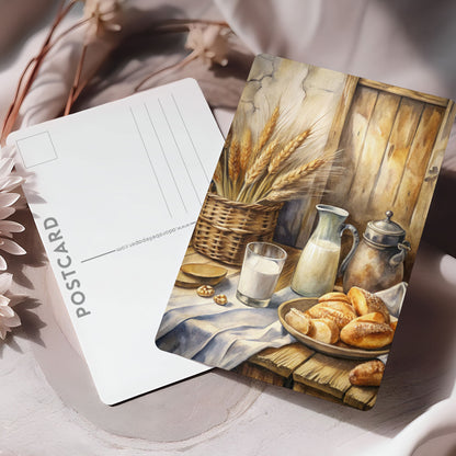 Vykort för postcrossing, scrapbooking & dekoration - Vete Bröd & Mjölk PC641