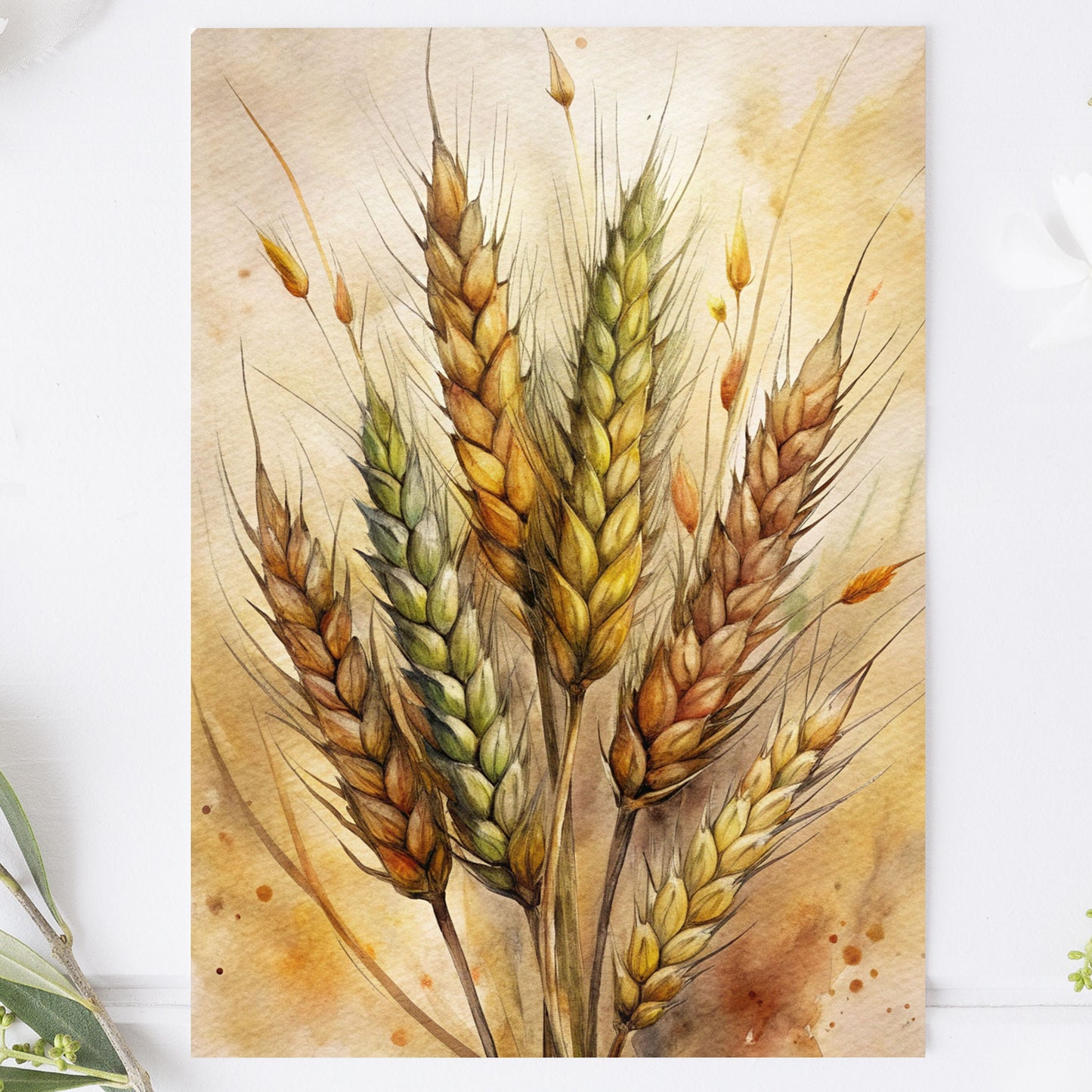 Vykort för postcrossing, scrapbooking & dekoration - Vete Skördetid PC642