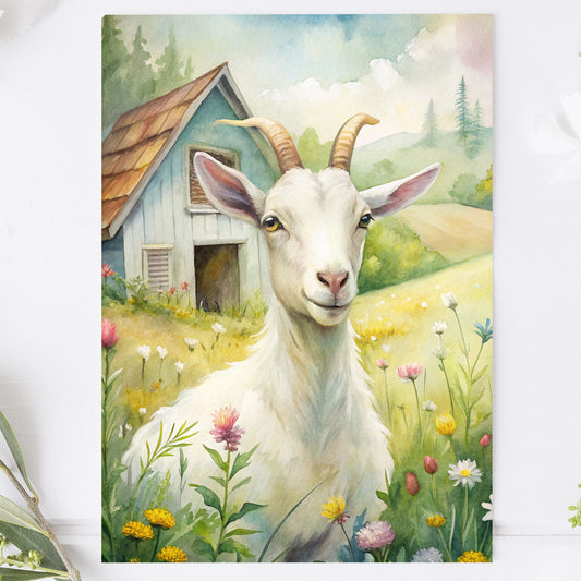 Vykort för postcrossing, scrapbooking & dekoration - Get bland vildblommor PC643