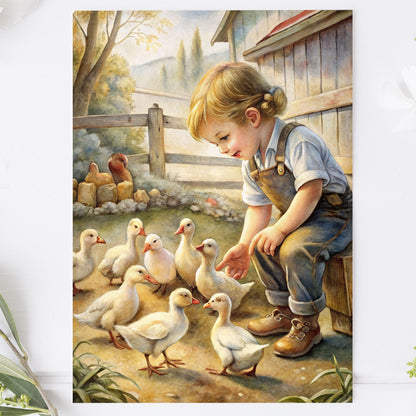 Vykort för postcrossing, scrapbooking & dekoration - Bondgård Pojke PC645