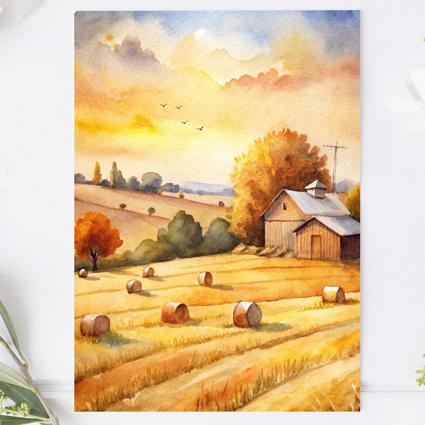 Vykort för postcrossing, scrapbooking & dekoration - Höstskörd PC647