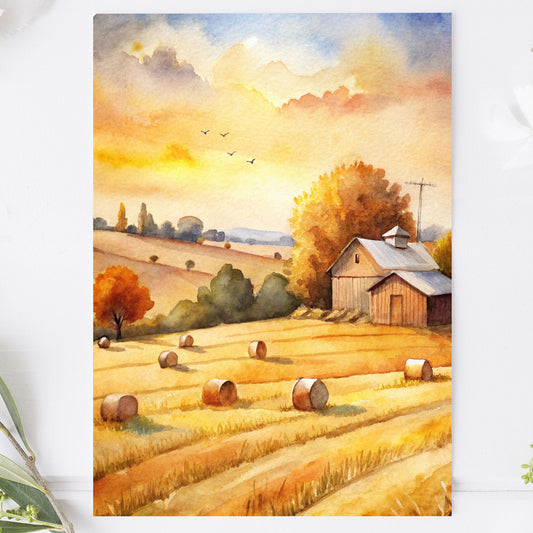 Vykort för postcrossing, scrapbooking & dekoration - Höstskörd PC647