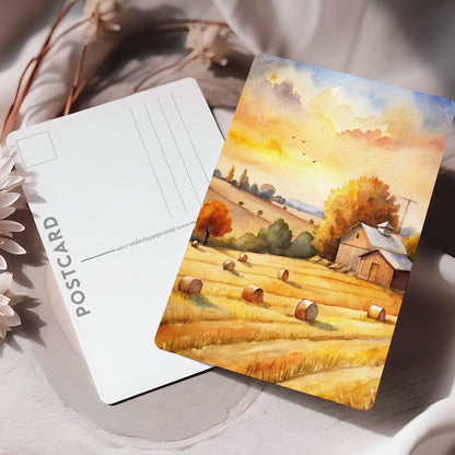 Vykort för postcrossing, scrapbooking & dekoration - Höstskörd PC647