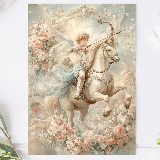 Vykort för postcrossing, scrapbooking & dekoration - Fantasy Cherub PC655