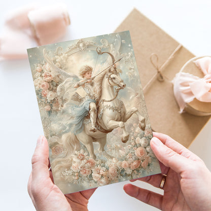 Vykort för postcrossing, scrapbooking & dekoration - Fantasy Cherub PC655