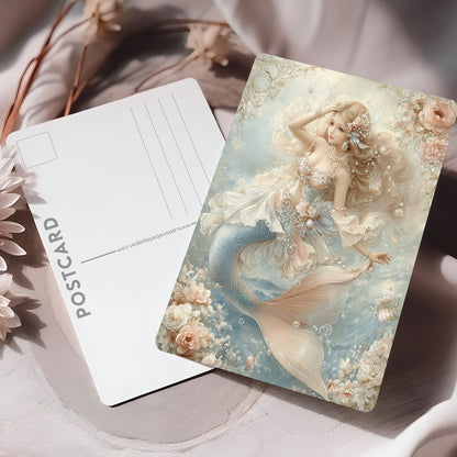 Vykort för postcrossing, scrapbooking & dekoration - Fantasy Sjöjungfru PC656