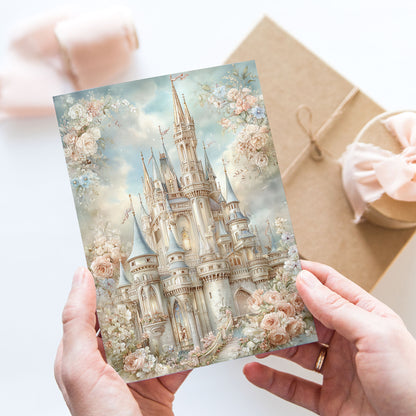 Vykort för postcrossing, scrapbooking & dekoration - Fantasy Slott PC659