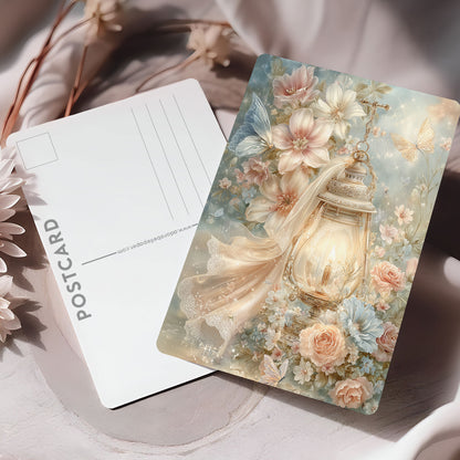 Vykort för postcrossing, scrapbooking & dekoration - Fantasy LyktaPC667