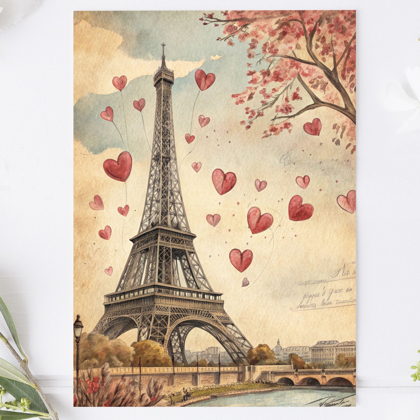 Vykort för postcrossing, scrapbooking & dekoration - Eiffeltornet PC674