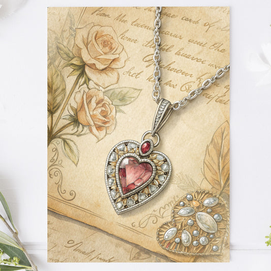 Vykort för postcrossing, scrapbooking & dekoration - Vintage Love PC675