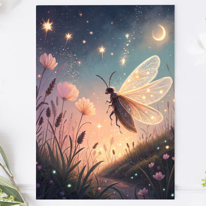 Vykort för postcrossing, scrapbooking & dekoration - Magisk Insekt 2 PC681