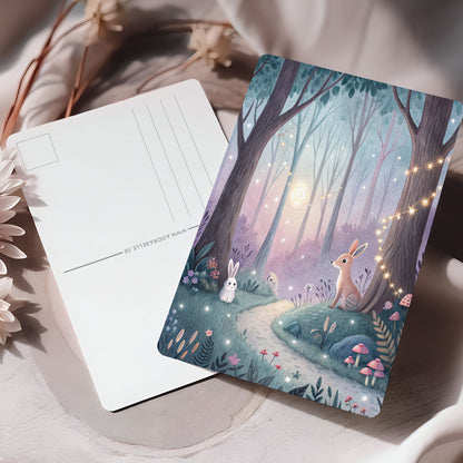 Vykort för postcrossing, scrapbooking & dekoration - Magisk skog PC683