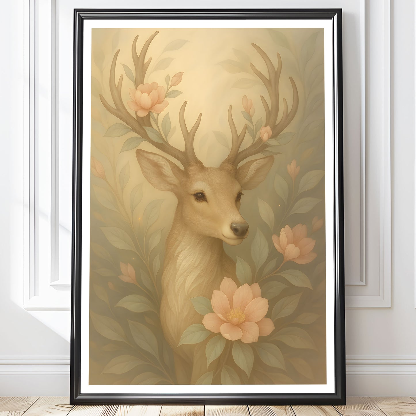 Poster Rådjur m horn - Skogsdjur Art Print - Tryckt Poster i olika storlekar - PR88-11