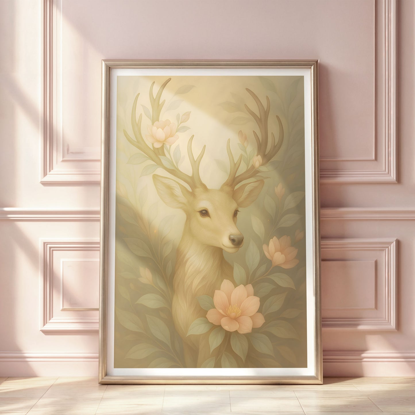 Poster Rådjur m horn - Skogsdjur Art Print - Tryckt Poster i olika storlekar - PR88-11