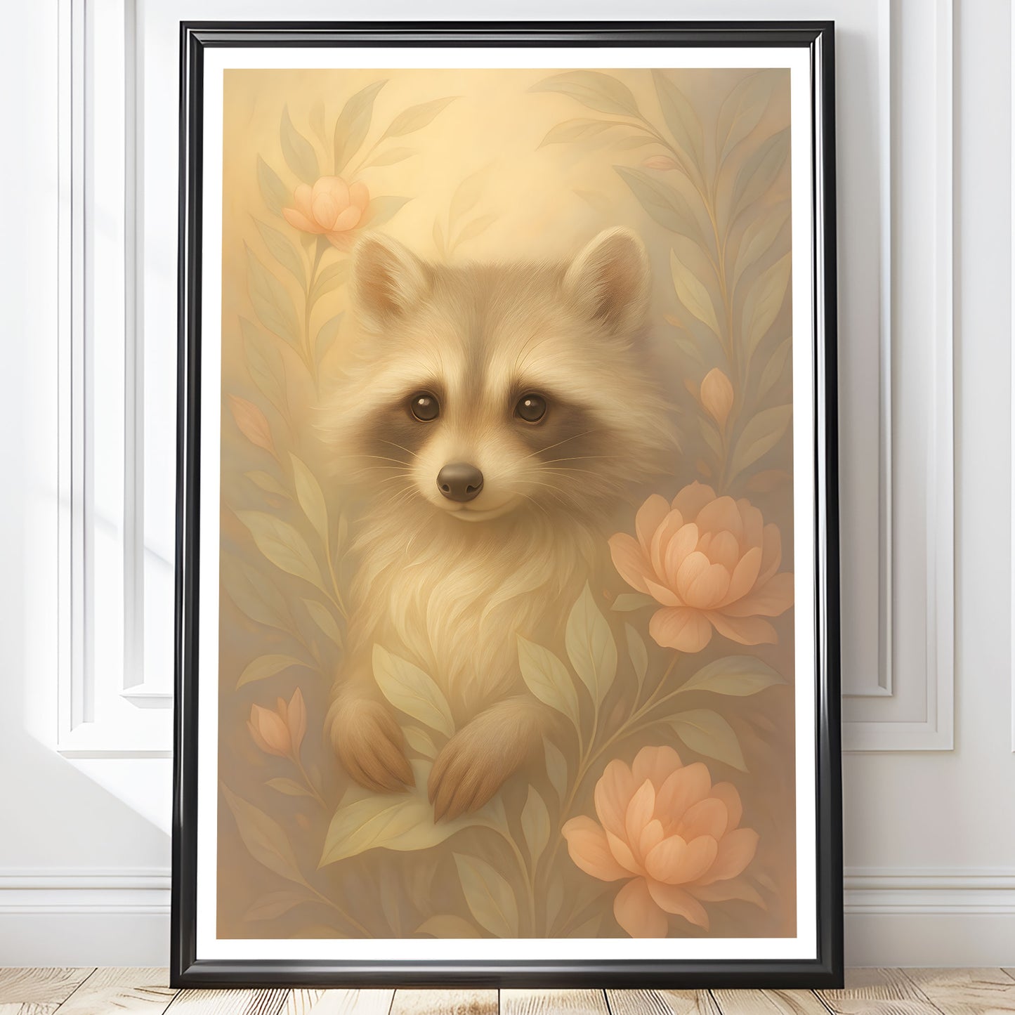 Poster Tvättbjörn - Skogsdjur Art Print - Tryckt Poster i olika storlekar - PR88-15