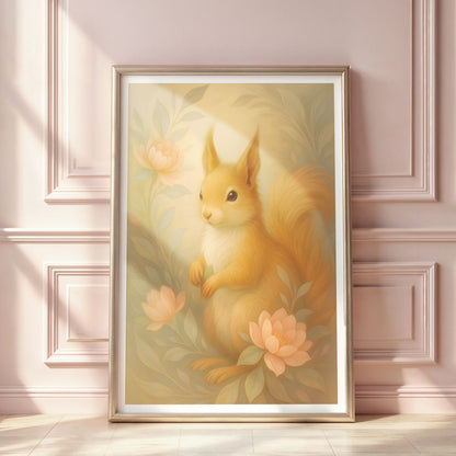 Poster Ekorre - Skogsdjur Art Print - Tryckt Poster i olika storlekar - PR88-16