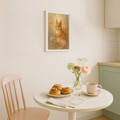 Poster Ekorre - Skogsdjur Art Print - Tryckt Poster i olika storlekar - PR88-16