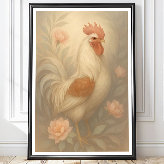 Poster Tupp - Bondgårdsdjur Art Print - Tryckt Poster i olika storlekar - PR88-1
