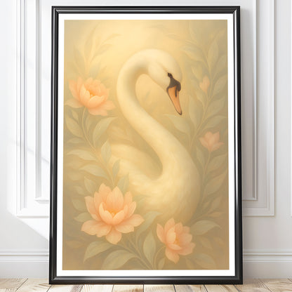 Poster Svan - Skogsdjur Art Print - Tryckt Poster i olika storlekar - PR88-21